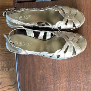 Cordani pewter wedge sandals